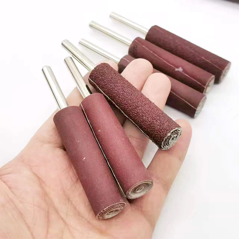 

Cylindrical Head Sandpaper Stick Steel Shank & Sand Paper For Polishing Grinding Abrasive Grit Burs Stick Sanding Abrasive Tool