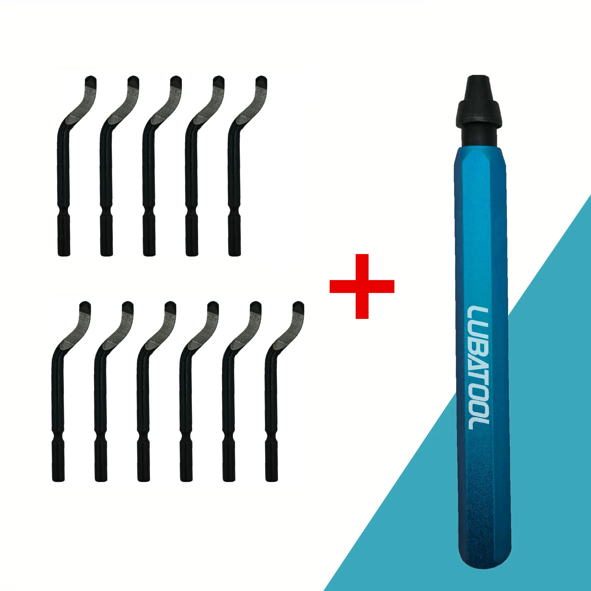 Rifilatore per sbavature, raschietto, strumento di sbavatura, lama in acciaio HSS, rimuovi-sbavature, kit di raschietti per tubi, per metallo, resina, plastica, legno, fai da te 3D