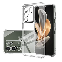 Clear Protective Camera Phone Case - Soft TPU Shell for V21e 5G (Clear)