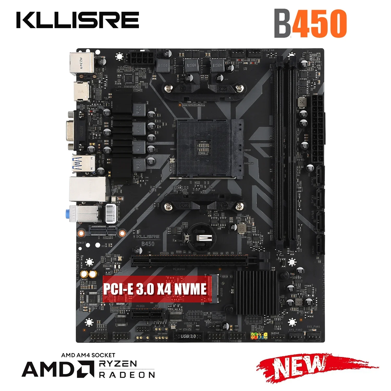 B450 Ryzen 5 5500 DDR4 8gb ×2 計 16GB Kllisre B450 Kit amd ryzen With 5 R5 5600 cpu DDR4 16GB (2x8GB
