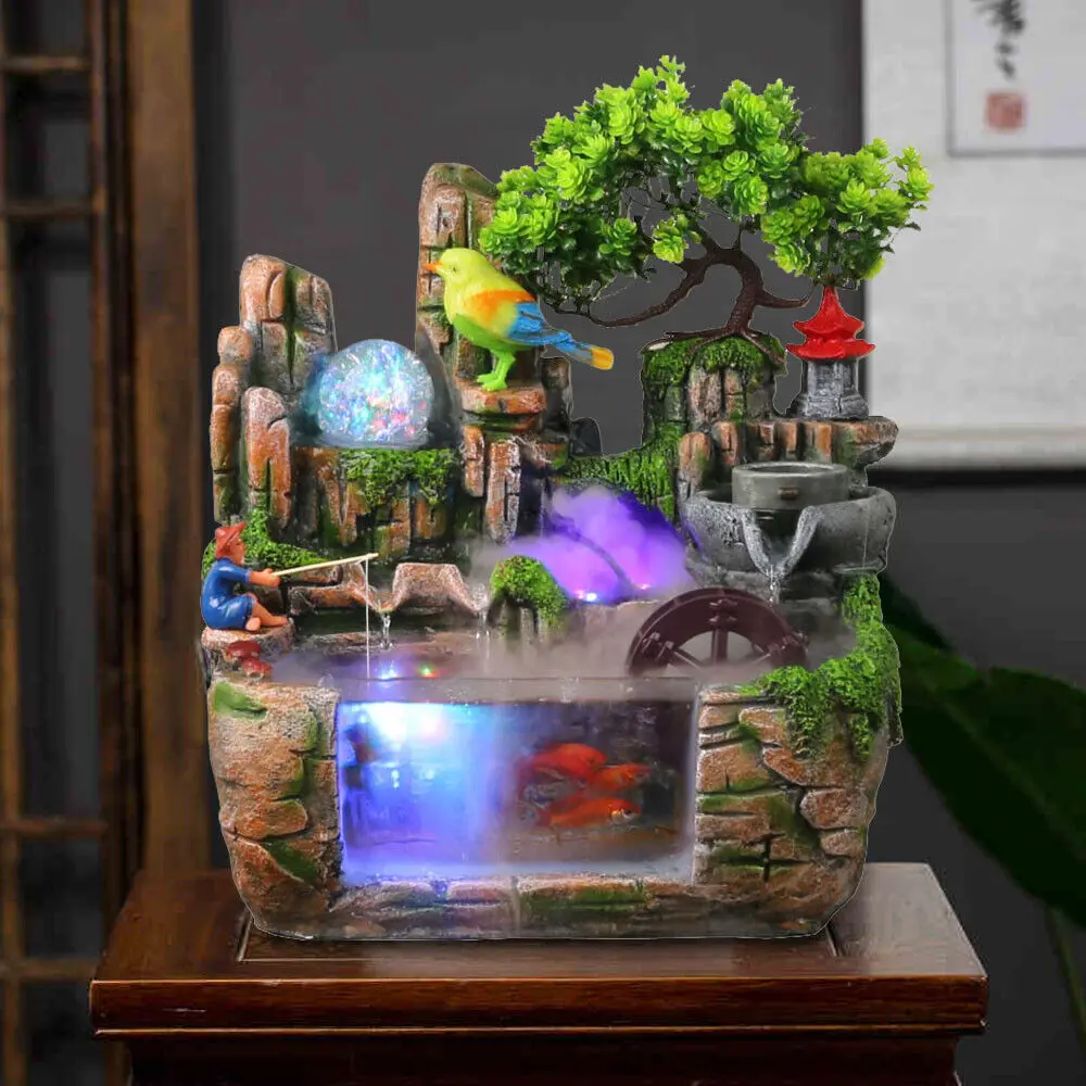 Multicolor LED Light Desktop Water Fountain 1