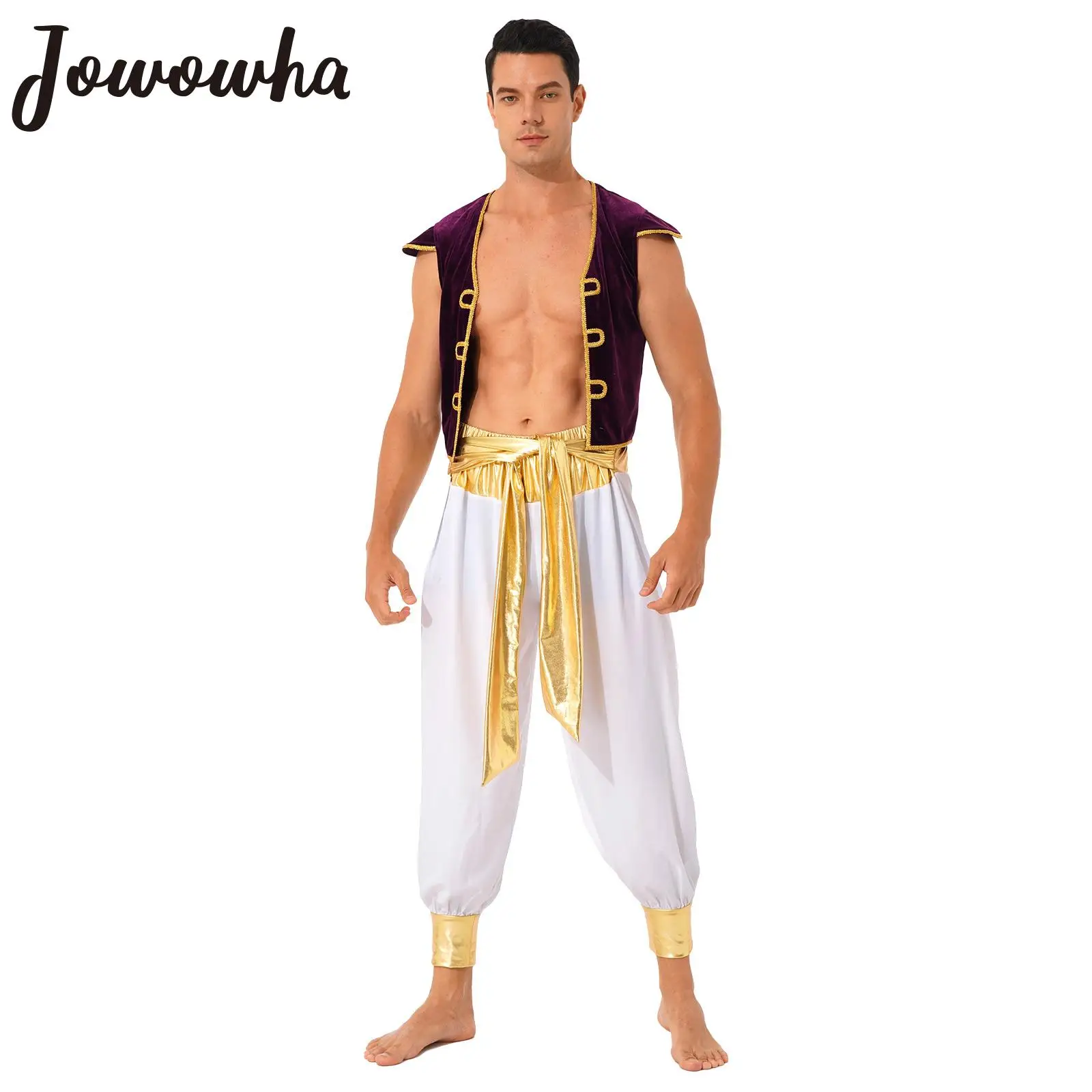 

Halloween Adult Cosplay Complete Set Ancient Greek God Gladiator Clothing Mythical Prince Aladin Party Performance Costume