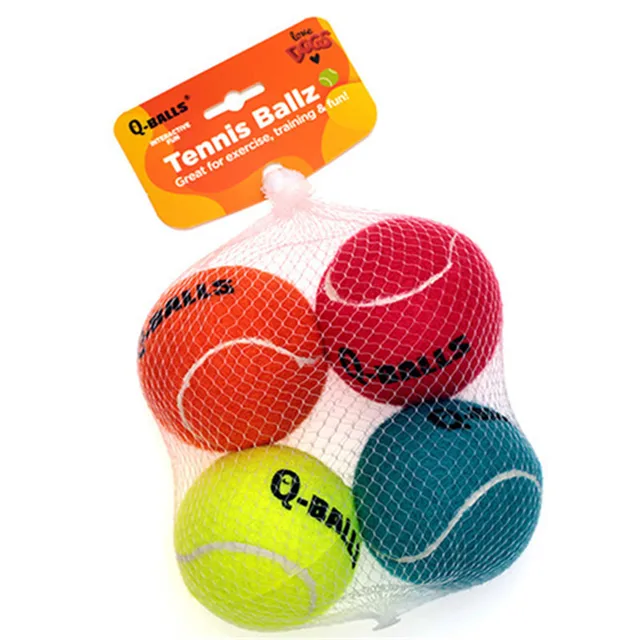 S6b74752248df4a1ab2aed00d1995dee55.jpg 4Pcs/Set Dog Toy Q-MONSTER Thick Walled Natural Rubber Squeak Chew Balls for Dogs Tennis Interactive Bouncy Balls for Training