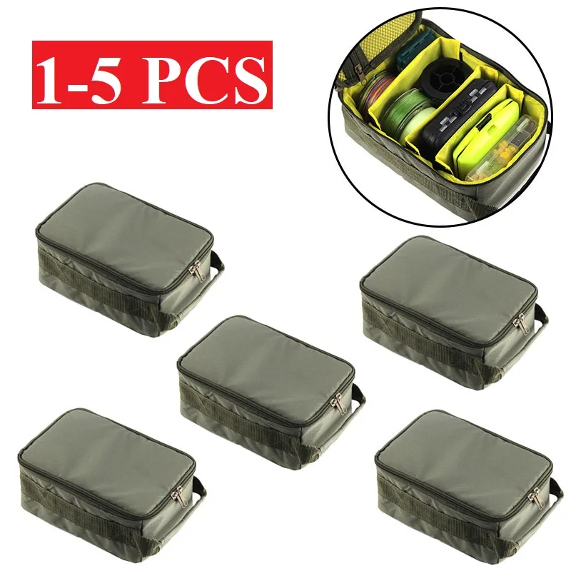 Portable Multiple Compartments Fishing Bag Fishing Line Reel Lure Hook