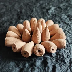 Natural Indian Cone Incense, Rose Scented, for Backflow Burners - Home, Tea Room, Hotel Fragrance (20 pcs)