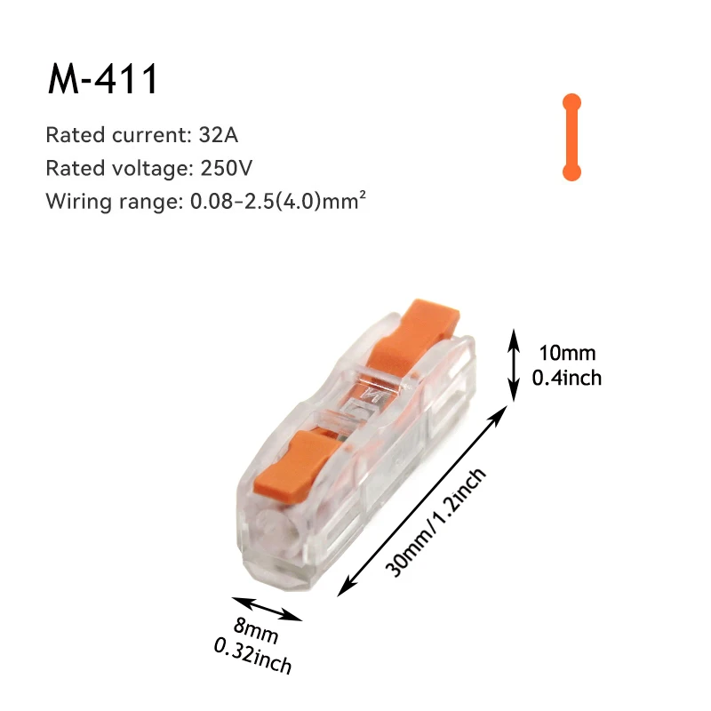 10/50pcs Quick Wire Connector Universal Compact Wiring Splicing Conector Electrical Push In Lighting Terminal Block Connector image 9