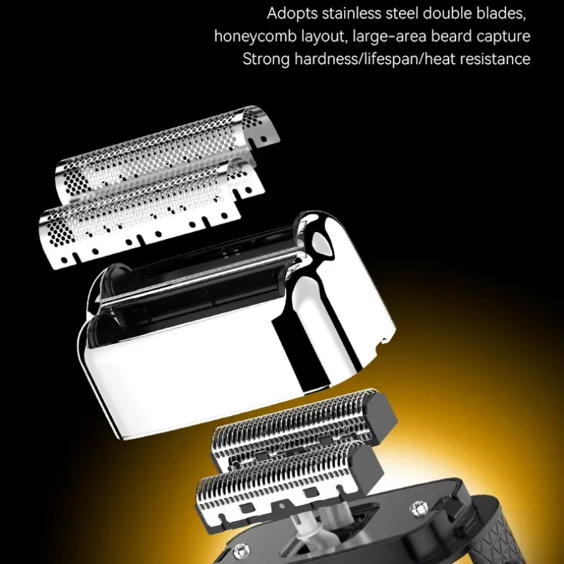 KEMEI KM-T123 Electric Foil Shaver Beard Trimmer Metal Rechargeable Foil Shaver Barber Machine Trimmer Razor 6