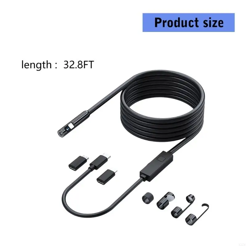 어둡고 제한된 위치 X37F를 위한 조정 가능한 LED 조명을 갖춘 전문가용 8MM 직경 산업용 내시경