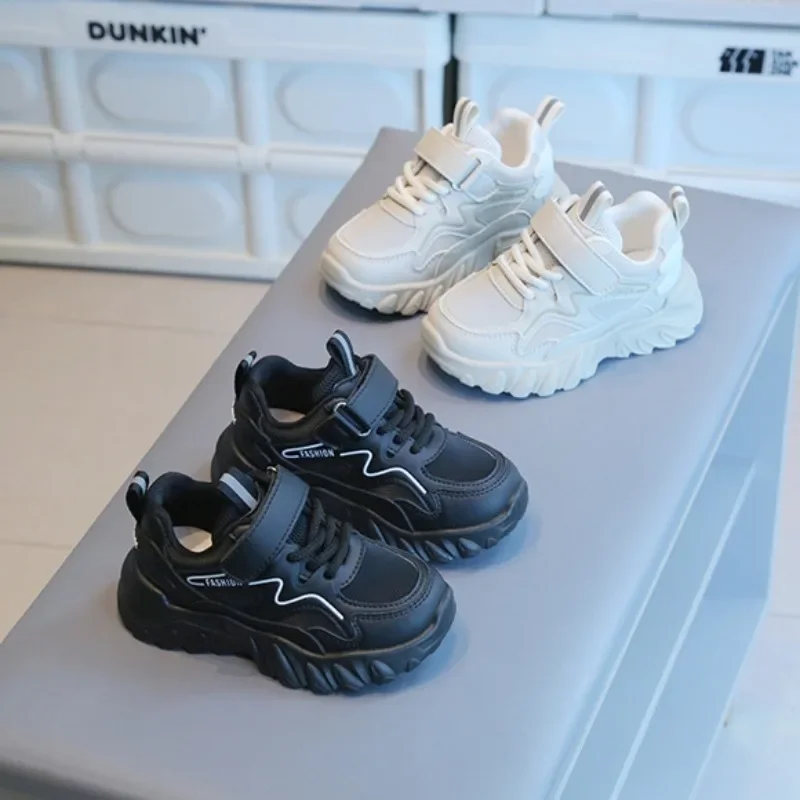 

Children Platform Casual Shoes 2023 Spring Autumn Boys Soft Bottom Sneakers Fashion Solid Kids Shoes School Girls Sports Shoes