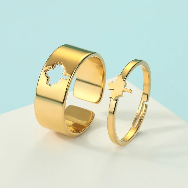 Anillos abiertos acero inoxidable para mujer, juego de anillos alternativos a con 2 piezas, planeta Saturno, promesa, pareja, Paloma, pájaro, amantes la joyería| - AliExpress