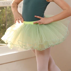 Children's Dance Tulle Skirt For Girls Ballet Dance Skirt Tutu Skirt White Short Skirt 4 Layers Mesh Tutu Ballet Dancing Skirt