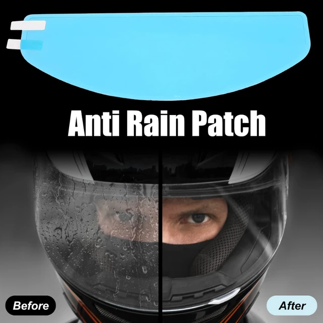 Lentille de casque de moto anti-buée transparente, film anti-pluie