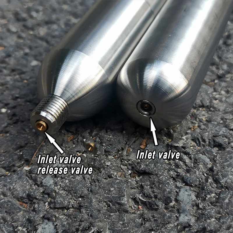 High Pressure 33g 45g Gas Cylinder Refill 1/2-20UNF 3/8-24UNF for Kitchen Pneumatic Coffee Wine Soda Beer Bar Life Vest Airbag