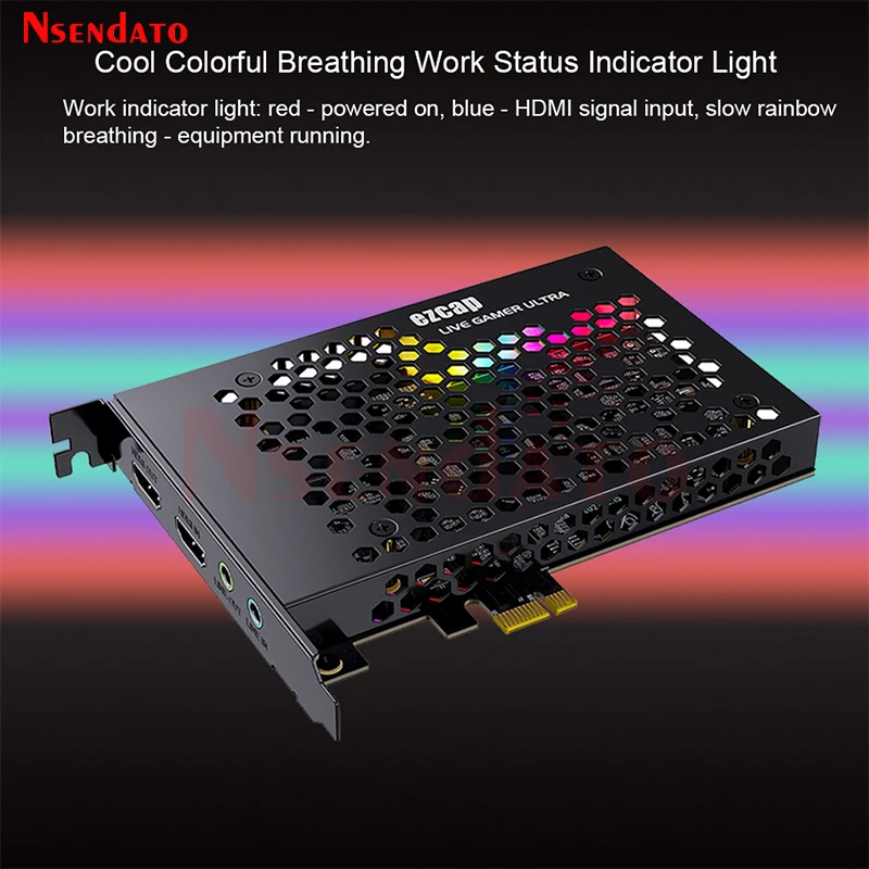 Ezcap334 4Kp60 HDR 1080p240 HDMI Video Capture Card With HDMI Loop 4Kp30 PCIE HDMI Video Capture Grabber Recorder with Line in