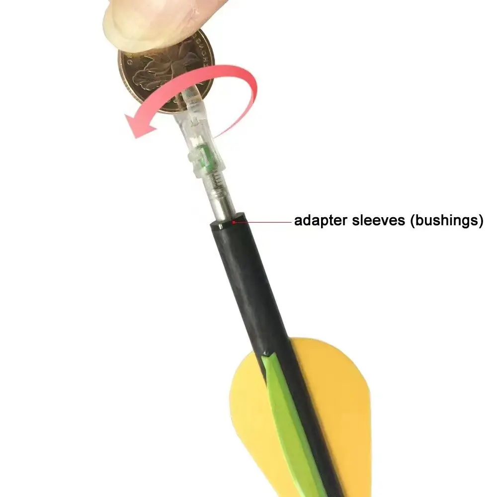 3/6pcs  ID4.2mm Automatically Lighted Bow String Activated LED Lighted  Arrow Nock Archery Arrow Shaft 6