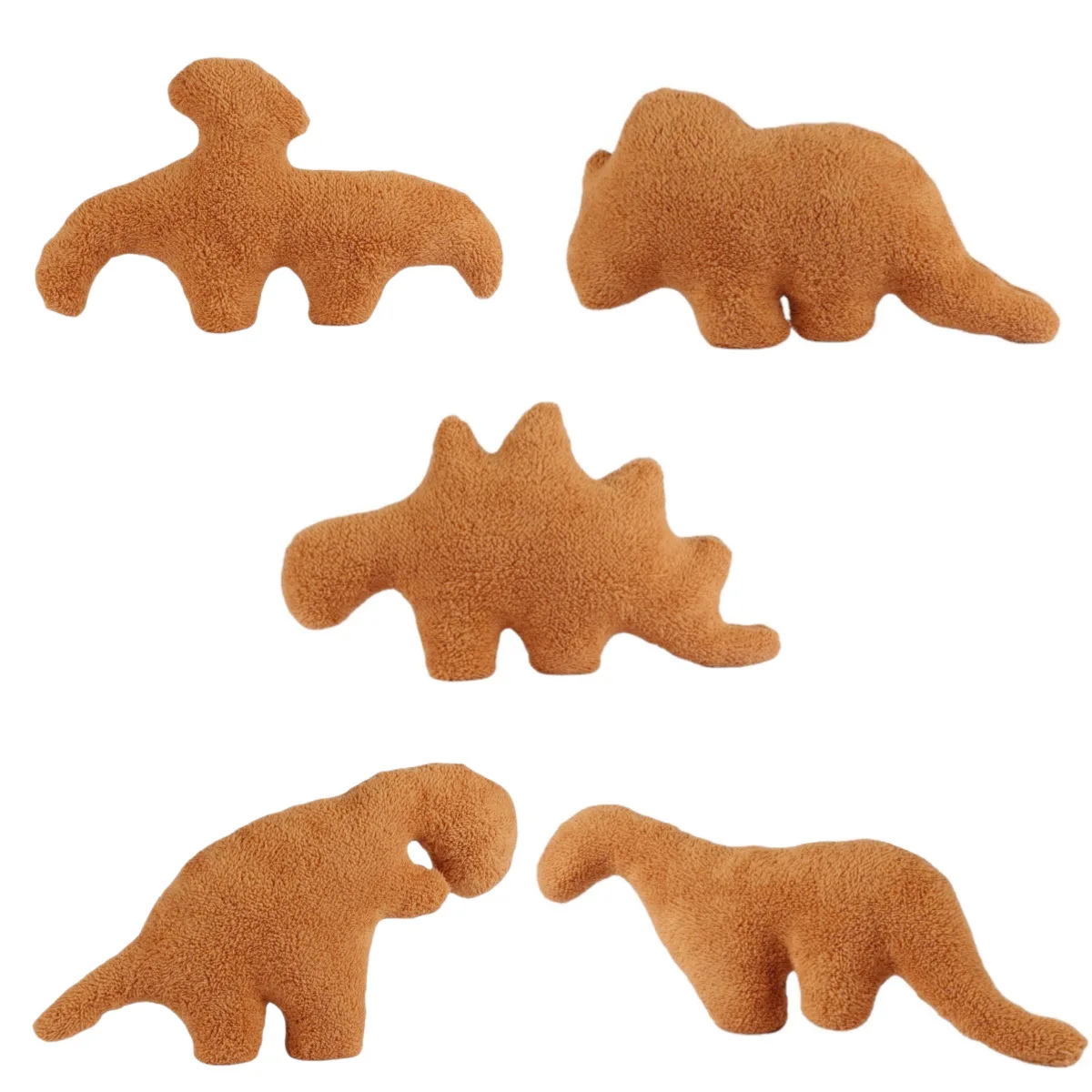 Peluche Dino Chicken Nugget 40 Cm - Oreiller Doux Dinosaure, Jouet Décoration Chambre, Cadeau Enfant Garçon Fille