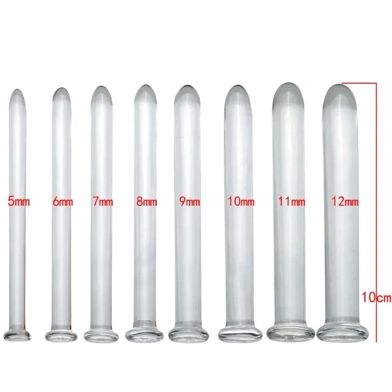 Penis sex toys Urethral Dilation Massage Glass Horse Eye Rod Urethral Stimulator Expander Penis Plug Fetish SexToy For Men Masturbator 8 Size