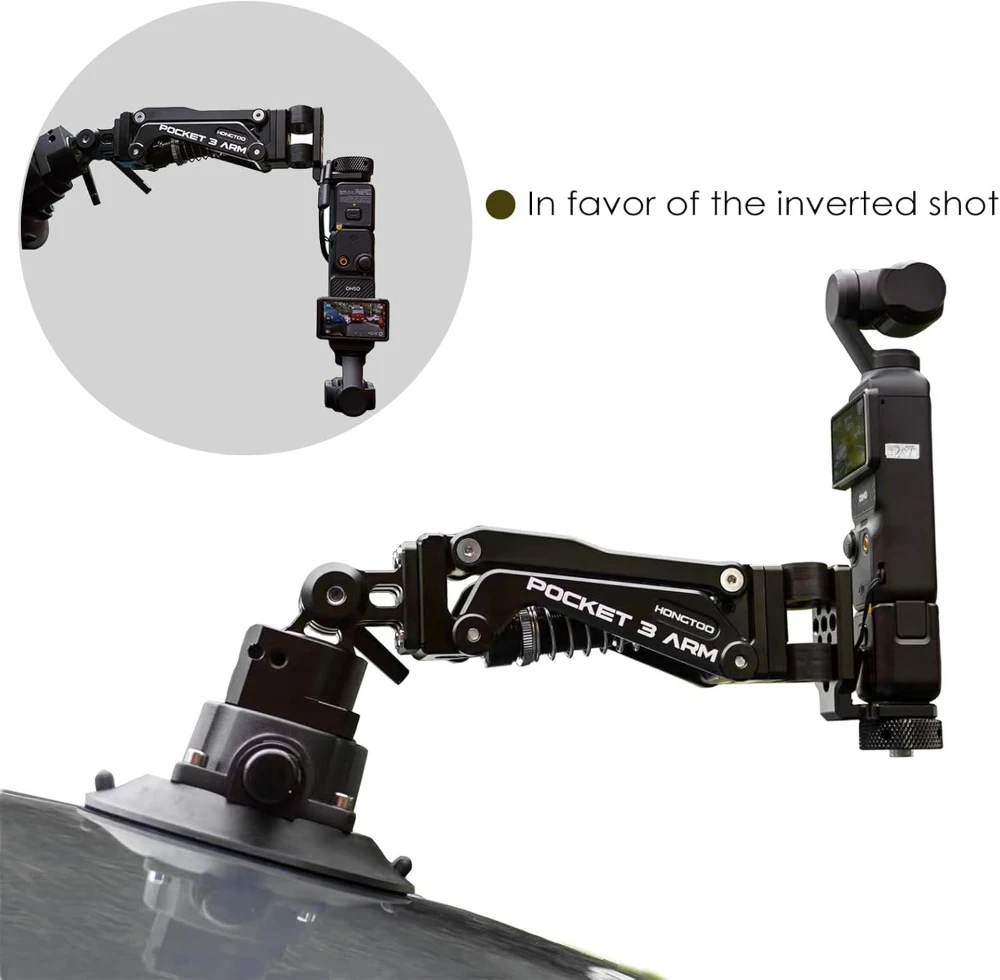 Description Picture 3 of itemHONGTOO DJI Pocket 3 Car Mount Bracket Support Arm Z-axis Vibration Damper Shock Absorber Arm for DJI POCKET Osmo Gopro Camera