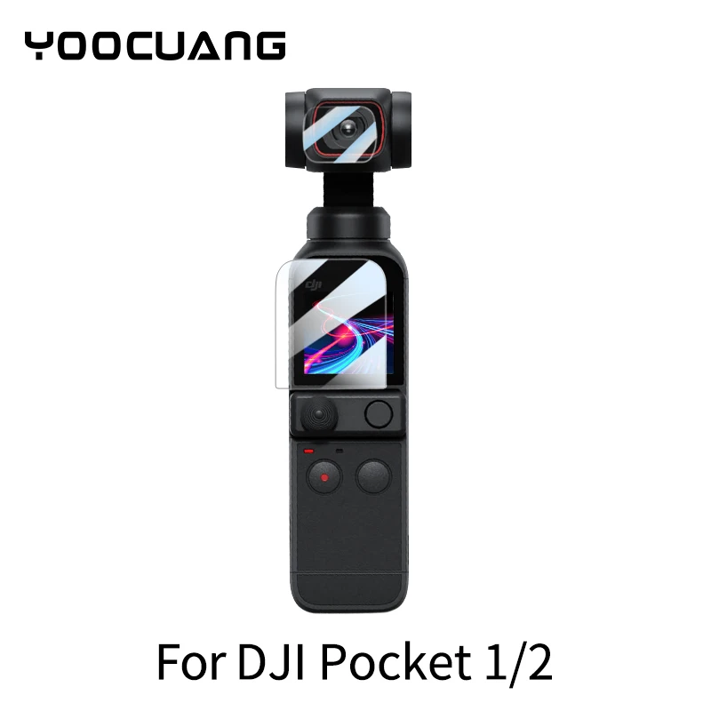1/2 Set 9H Proteggi Schermo In Vetro Temperato Per Dji Osmo Pocket 2 1 Gimbal Camera Lens Accessori In Vetro Protettivo Antigraffio