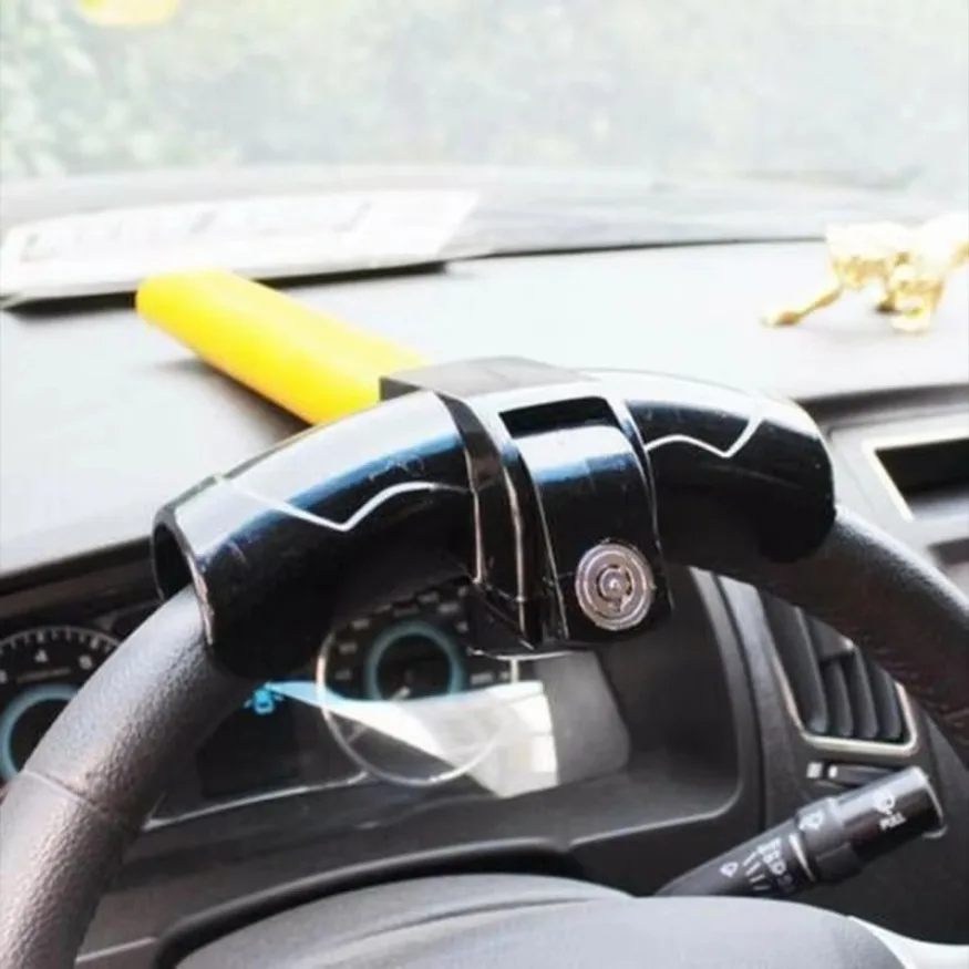 1x Car Steering Wheel Anti-theft Lock Security Rotary Steering Security Device Tool auto parts