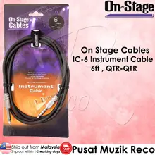 

On Stage OSS IC-6 Instrument Guitar Cable 6ft (QTR-QTR)