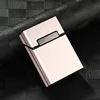 Aluminum Alloy Thick 20 Cigarette Case Simple Solid Color Waterproof Hard Shell Cigarette Accessories 3
