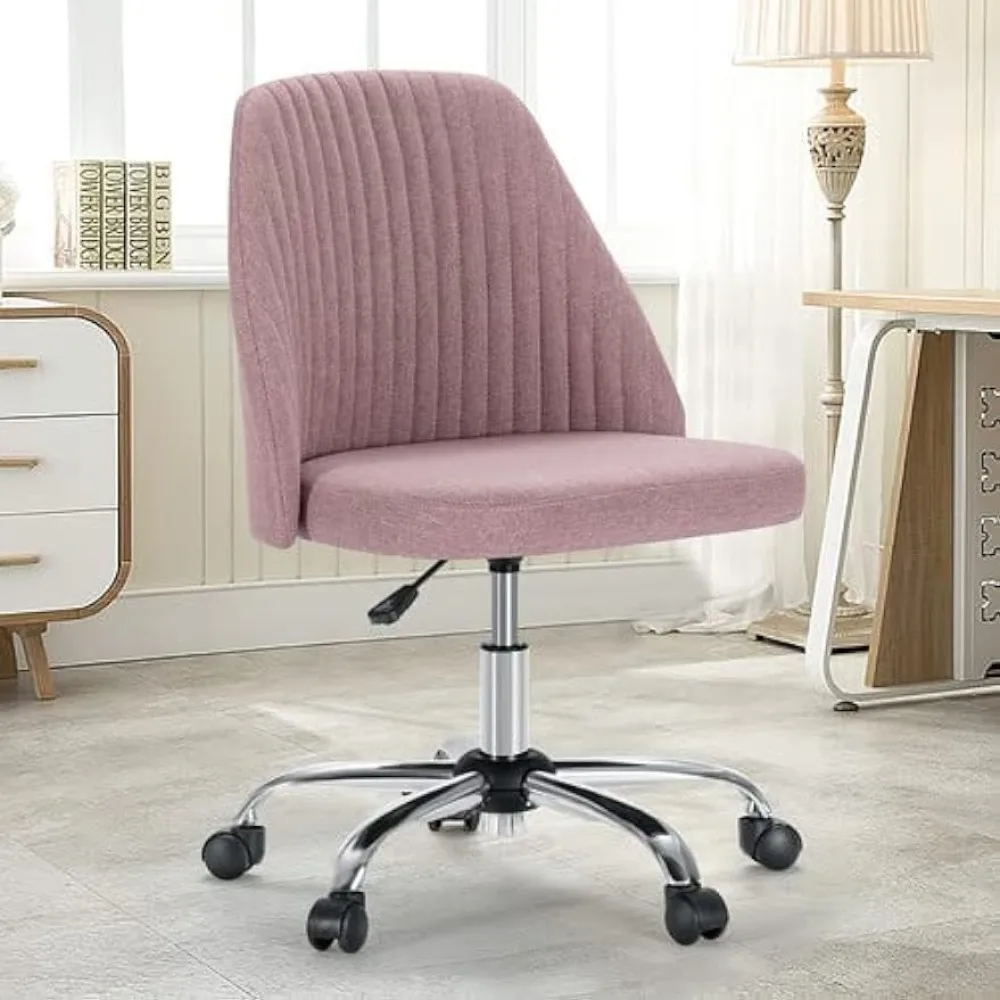 

Home Office Chair - Computer Desk Chair Cute Modern Task Rolling Chair with Lumbar Support for Make Up,Small Space, Bed Room