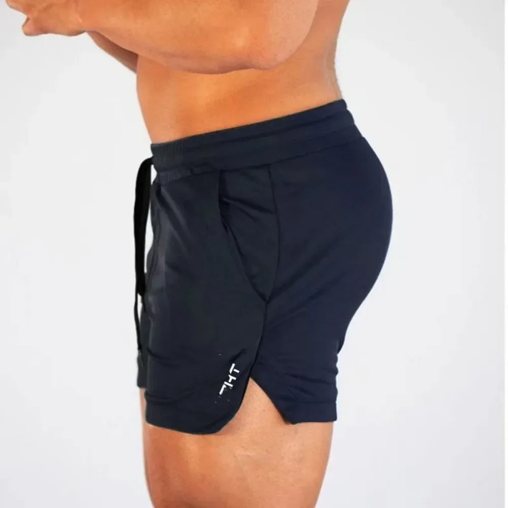 Mens Fitness Shorts For Running Training On Beach With Drawstring