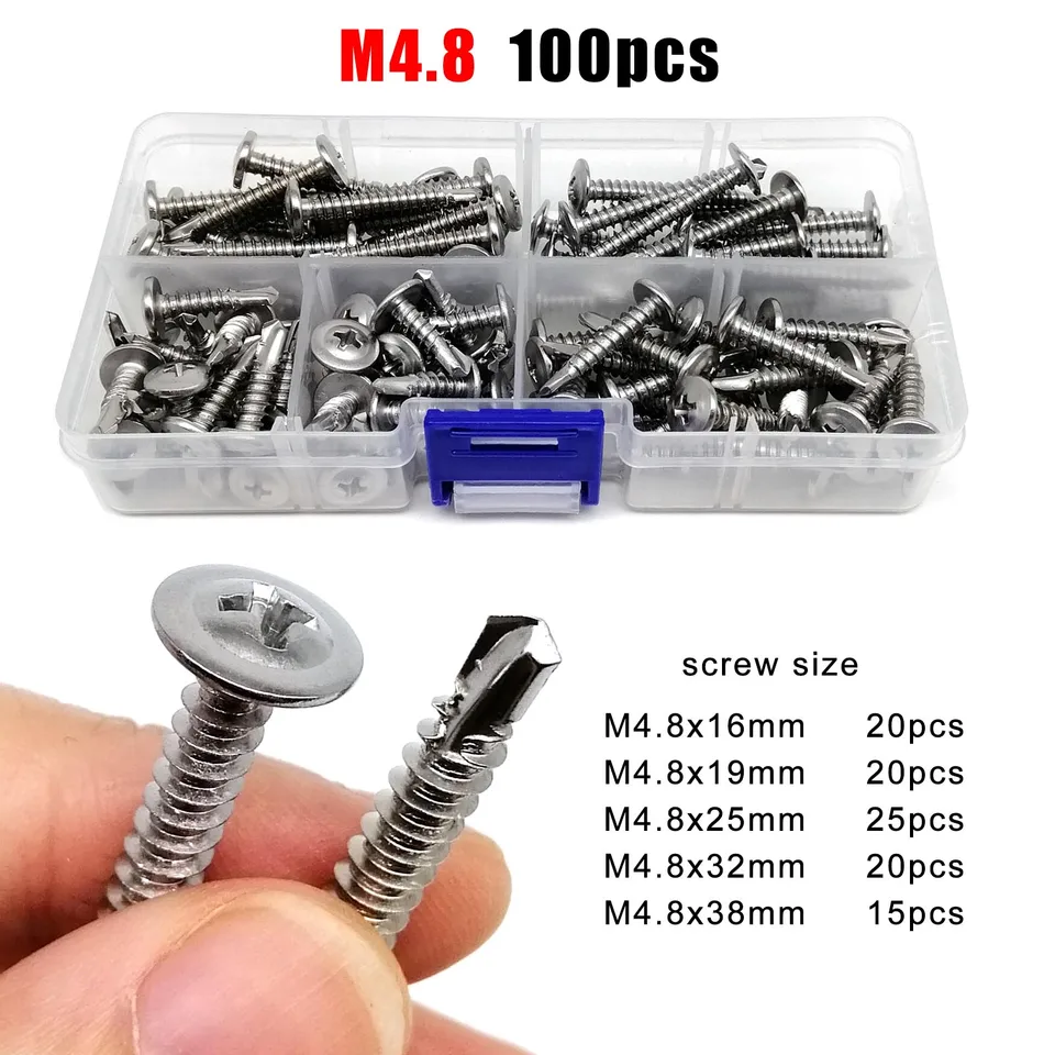 HVAZI 304 Stainless Steel Self-Tapping Screws Assortment Kit - 20 Sizes (M2.2 To M5.5) Phillips Pan Head, 600 Pieces Total - View #7