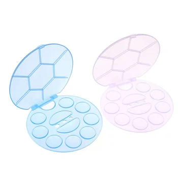 Tavolozza dei colori per nail art con espositore Porta smalto gel UV in plastica Strumento per manicure con piatto per pittura da disegno fai-da-te