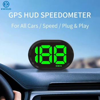 KWHUD velocímetro digital coche Hud GPS velocímetro Digital Head Up Display coche con Cable USB Plug to Play medidor de velocidad automático medidores dispositivos electrónicos de coche 1