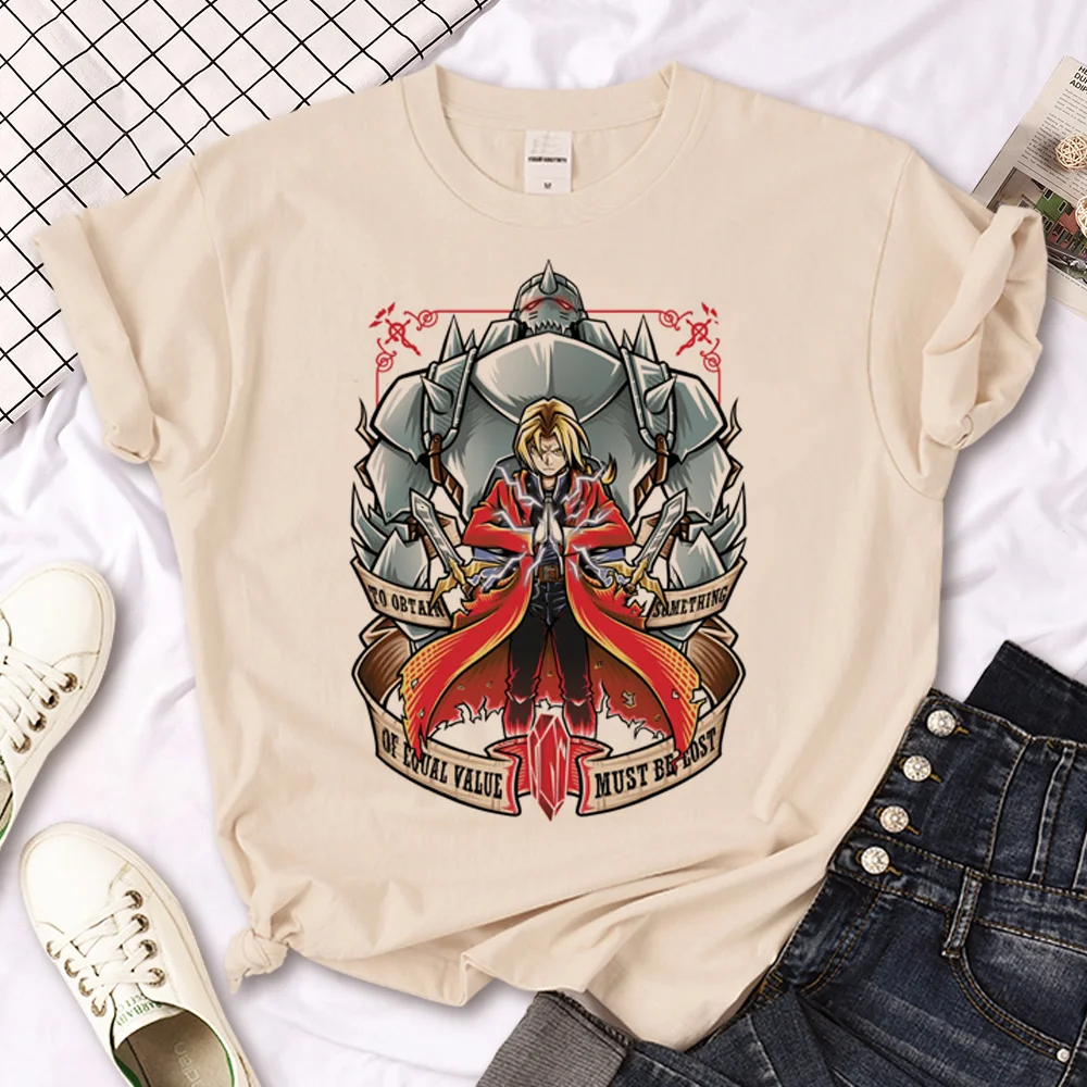 Fullmetal Alchemist t-shirt donna estate anime designer t shirt ragazza giapponese harajuku abbigliamento