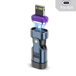 High - Power Type - C Fast Charging Cable with Magnetic USB - C Female Converter (For ios)