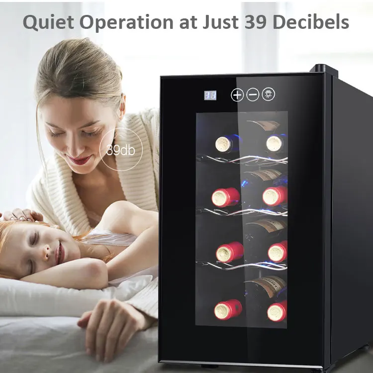 8 Bottles 23L Electric Compressor Wine Fridge Cooler Refrigerator For Home Use