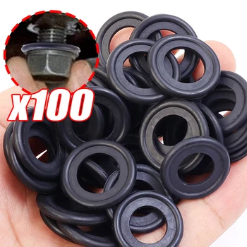 M12 M14 Oil Drain Plug Gasket Universal Nitrile Rubber Car Engine Oil Pan O-Ring Sealing Washer Parts for Buick Chevrolet Ford 1