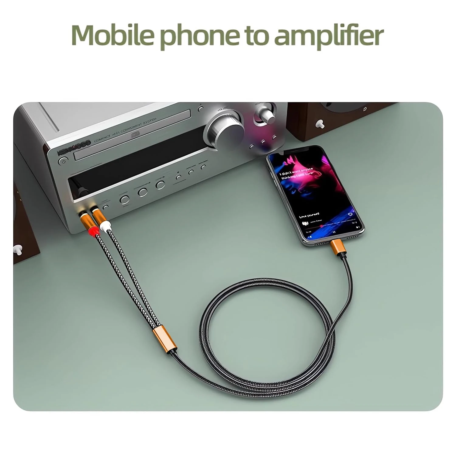 USB-C to Dual RCA Hi-Fi Stereo Audio Cable for Premium Sound Quality