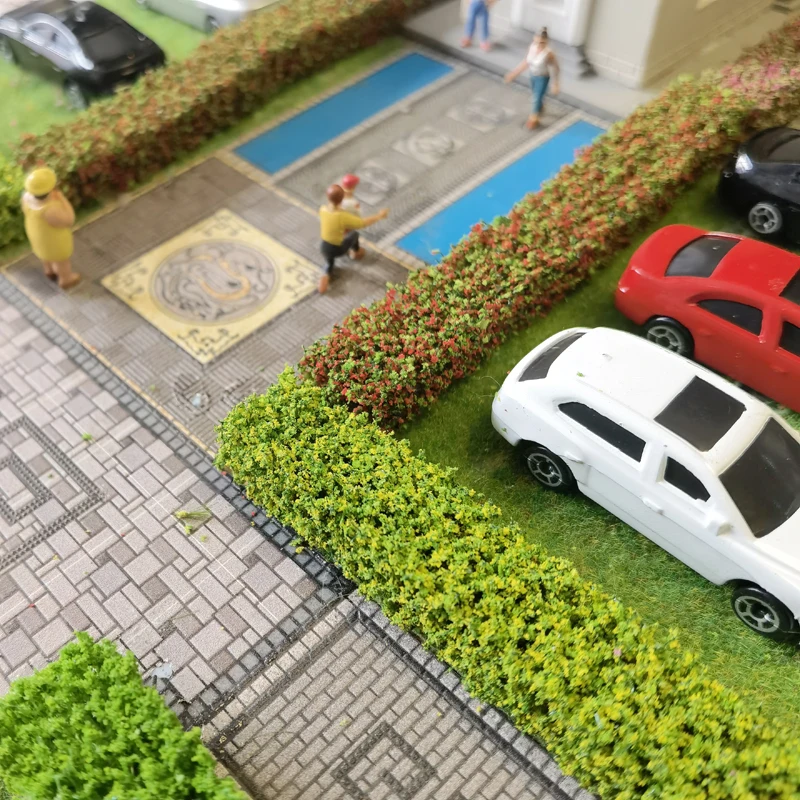 

1pc Shrub Strips Green Miniature Model Simulation DIY Materials Grass Fence For Outdoor Indoor Building Diorama