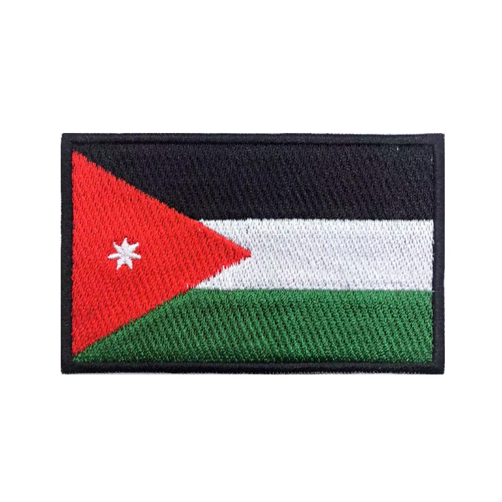 Jordan Flag Patch Fascia Da Braccio Ricamata Patch Hook & Loop Iron On Ricamo Badge Military Stripe