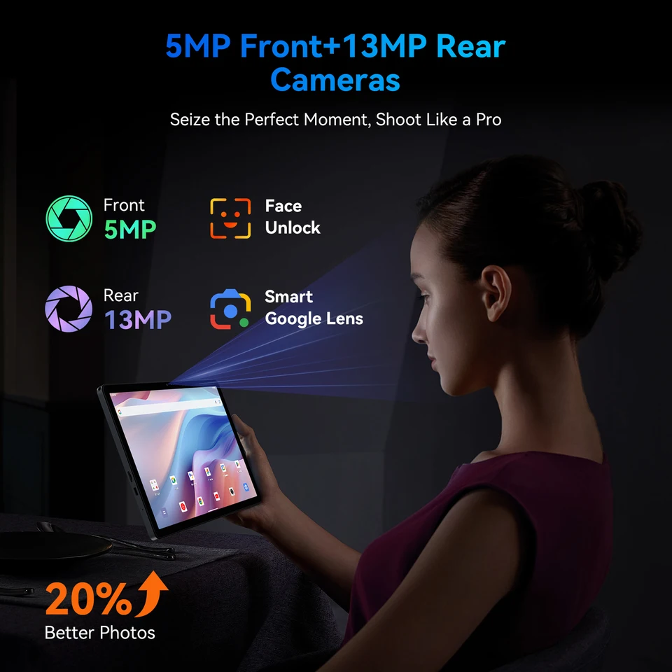 TABWEE T90 Android 15 11'' Tablet PC with Keyboard, Gemini AI, 8+