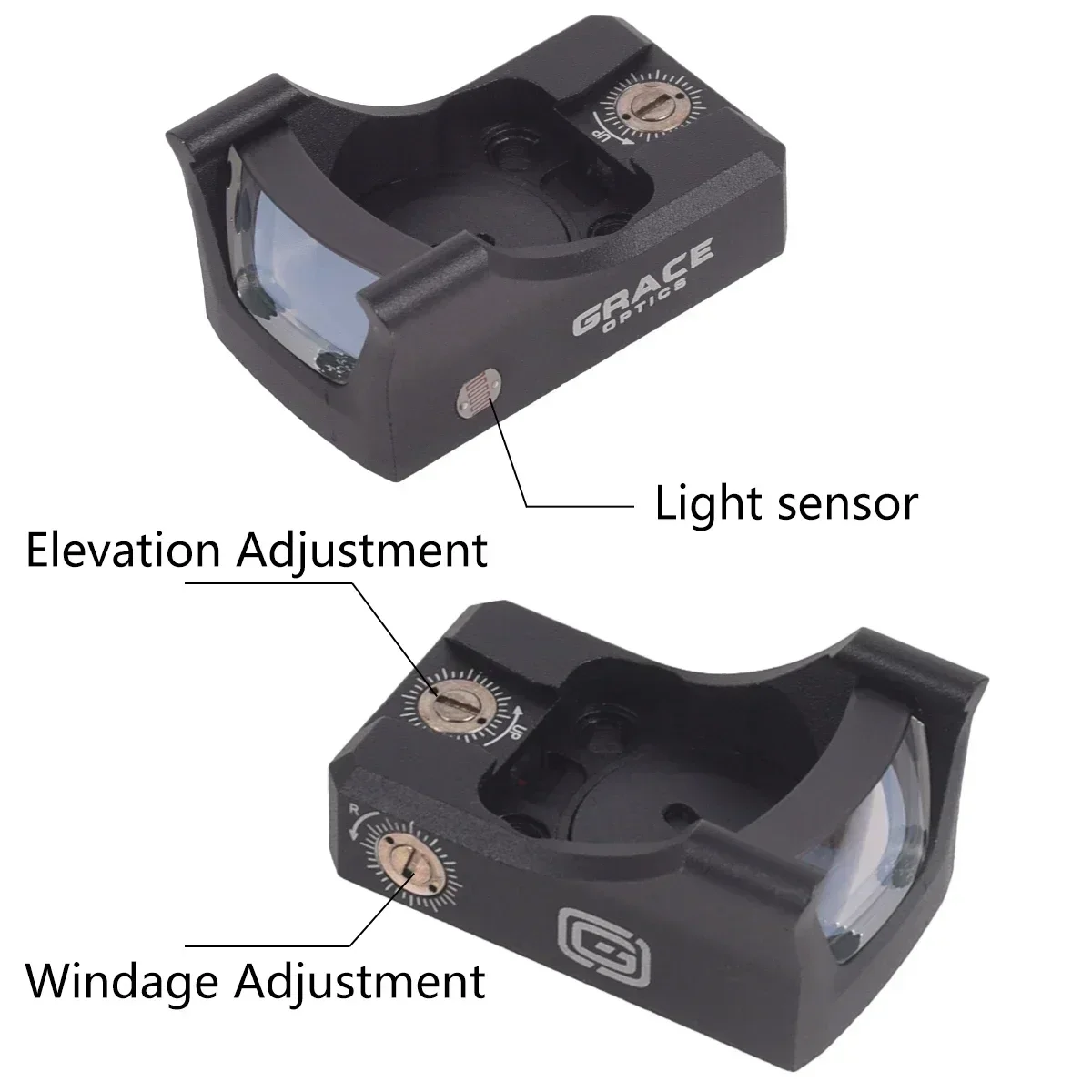 Aluminum Red Dot Sight Scope Tactical 20mm Rail Mount