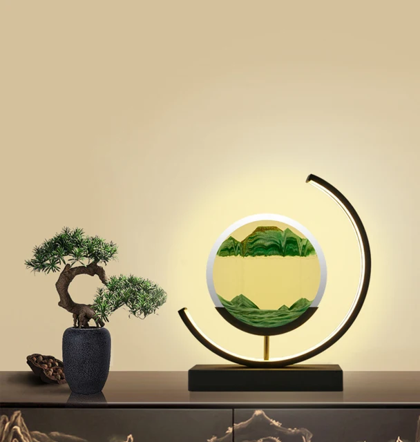 Rouge - Lampe Led 3d De Paysage De Sable Mouvant, Veilleuse Usb Avec Vue  Sur Le Sable, Luminaire Décoratif D