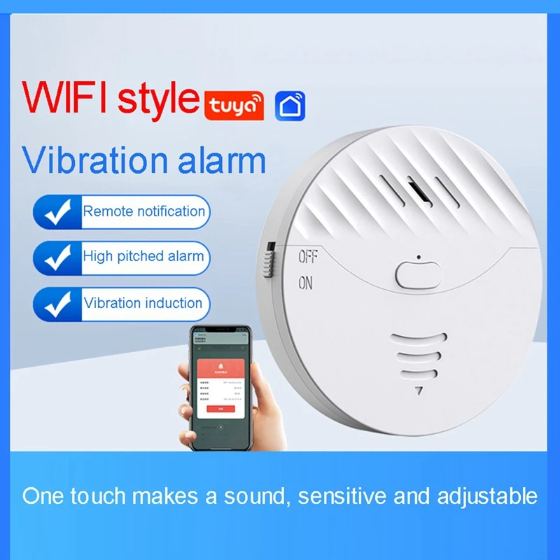 

Security Sensor 130DB Smart Tuya Door Window Vibration Alarm For Warning Burglars Intruder Home Security Alarm