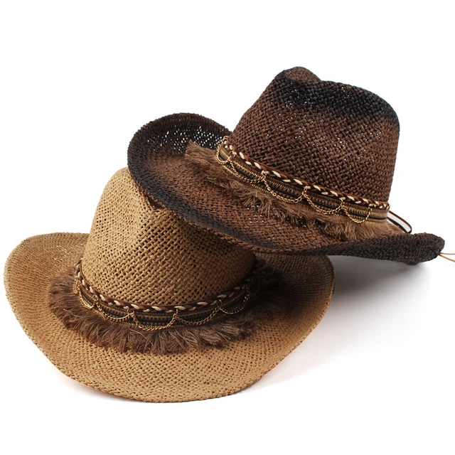 Chapeu sombrero vaquero con borlas para hombre y mujer, sombrero