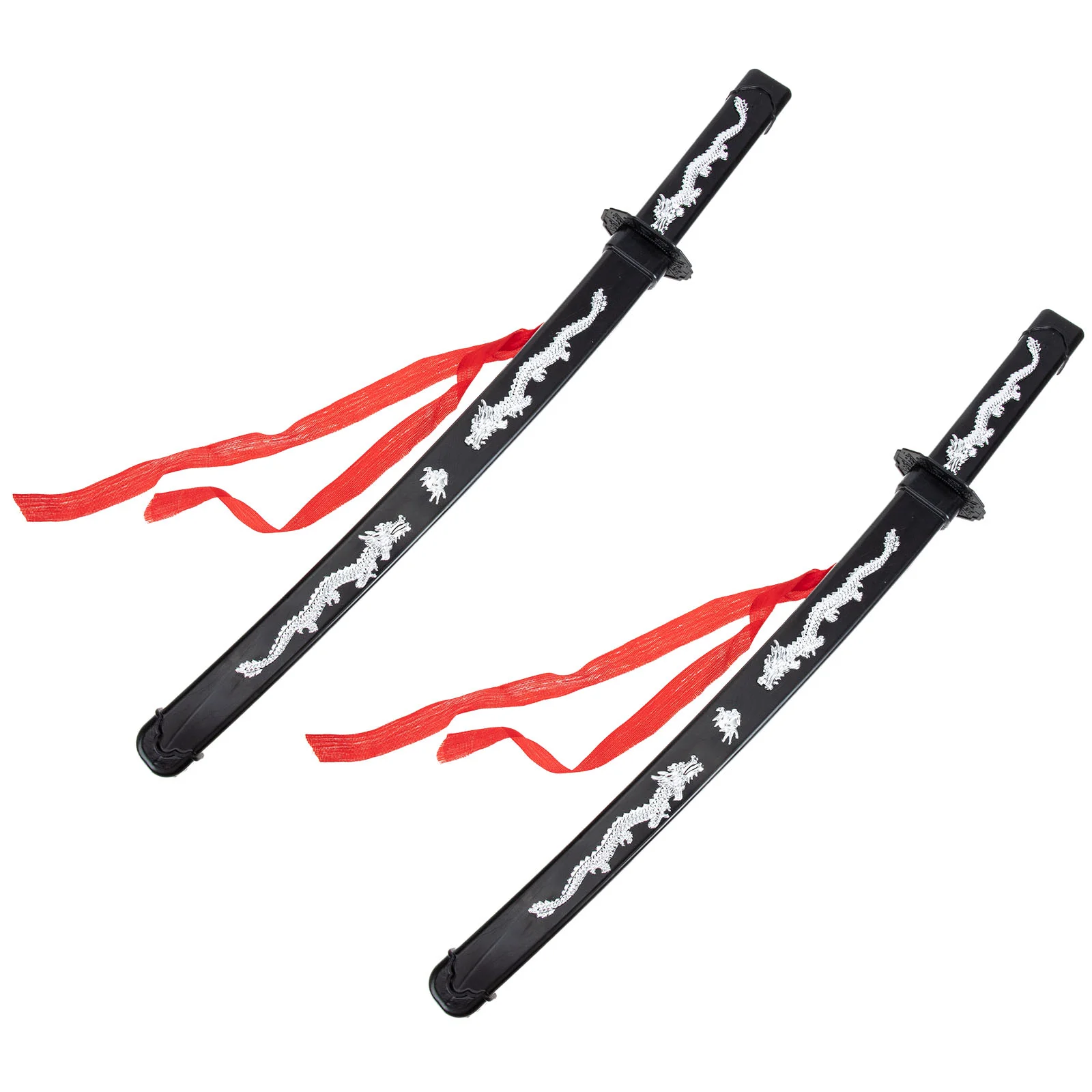 

2 Pcs Exquisite Children Sword Toys Plastic Samurai Sword Toys Children Cosplay Props