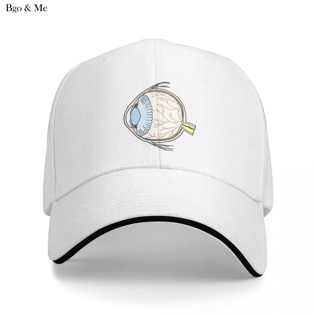 

2023 New Colorful Eyeball Line Art Large Baseball Cap Trucker Hat Cosplay Baseball Cap For Men Women's