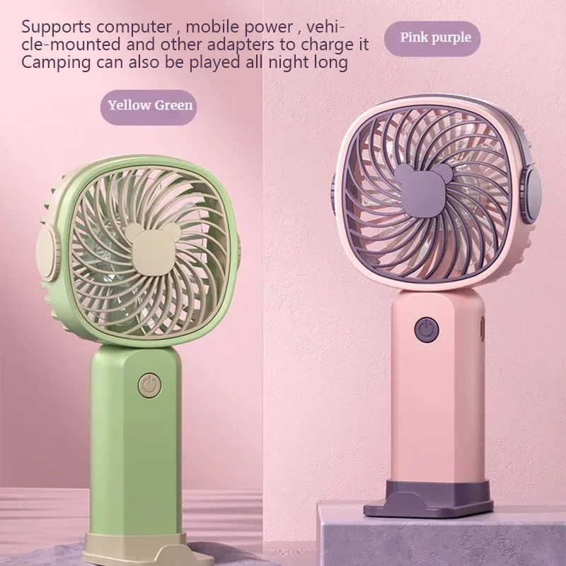 Mini USB Handheld Fan Multi-Functional Desktop Fan With Stand Wireless Portable Small Cooling Outdoor Electric fan Air Cooler