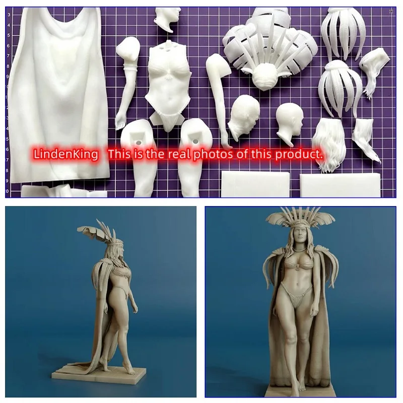 

LindenKing 1/8th 1/6th 3D White Resin Garage Kits GK Figure The Collections Unassembled Gift For Modelers And Painters A426