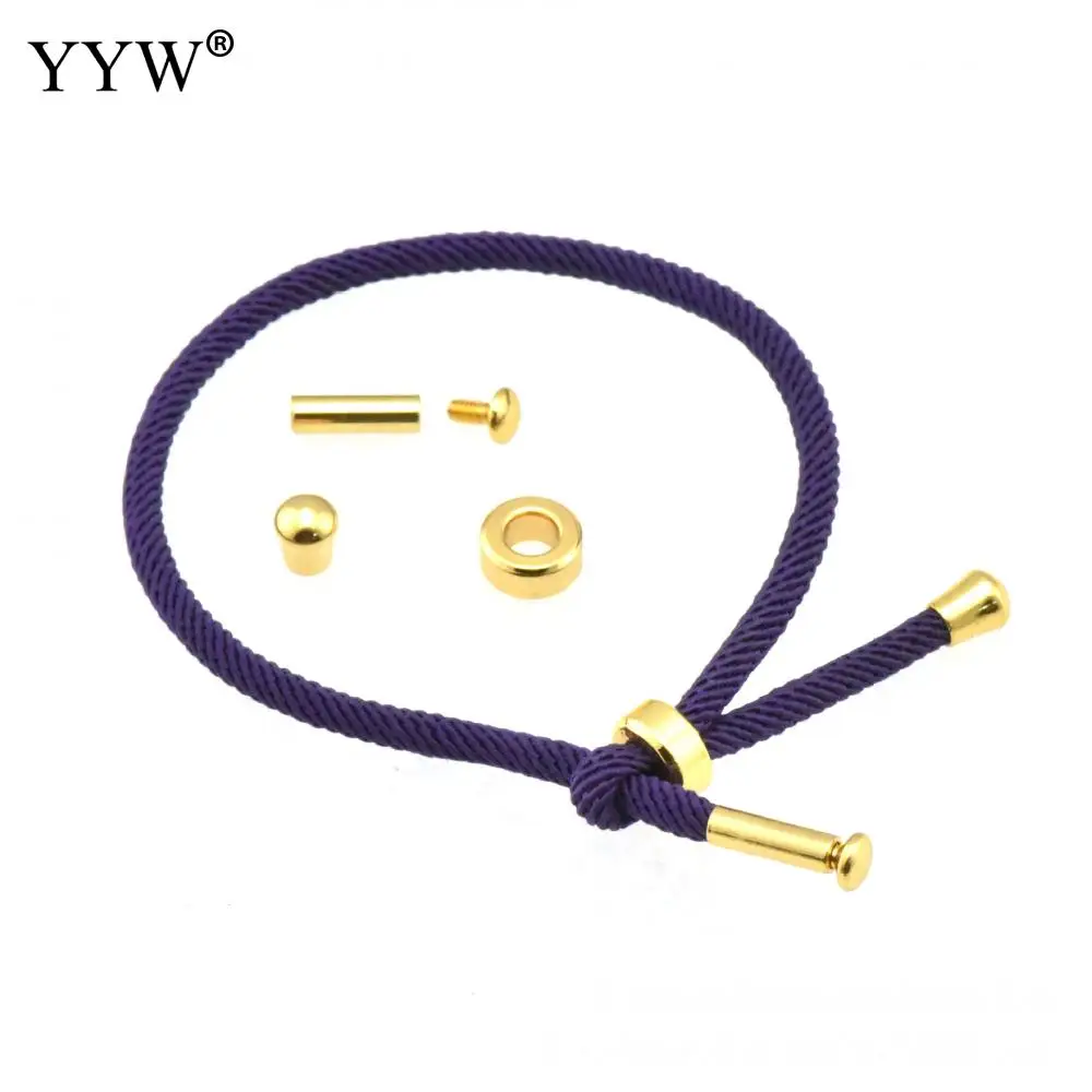 10Sets/Lot Stainless Steel Clasp For Necklace Bracelet Making Stainless Steel 4 Pieces Sets Connector Clasp Crimp End Clasp