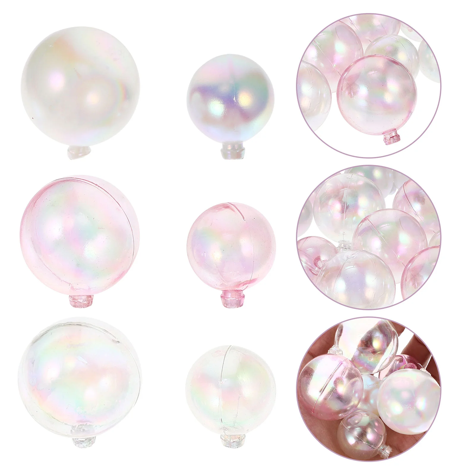 

18 Pcs Bubble Ball Ornaments Dessert Toppers Accessories Christmas Multi-function Cake Decor Replaceable Balls Plastic Baking