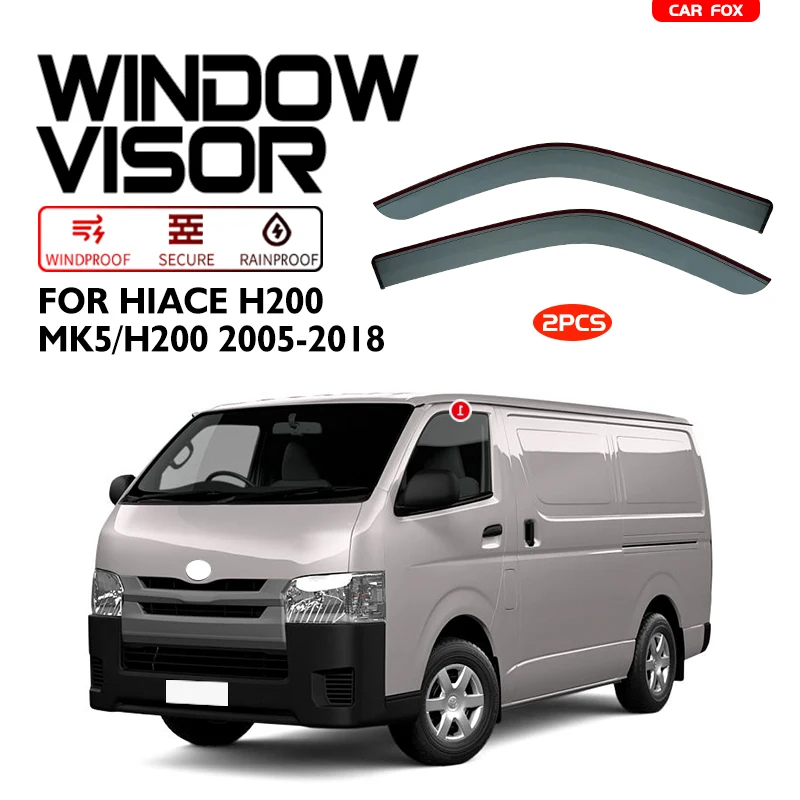 

For TOYOTA HIACE H200 H300 2005-2019 Plastic Window Visor Vent Shades Sun Rain Deflector Guard For TOYOTA HIACE H200 H300